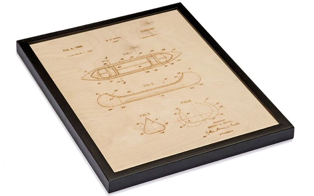 Canoe Patent Art Is a Stylish Way to Bring Nautical Art into Your Home
