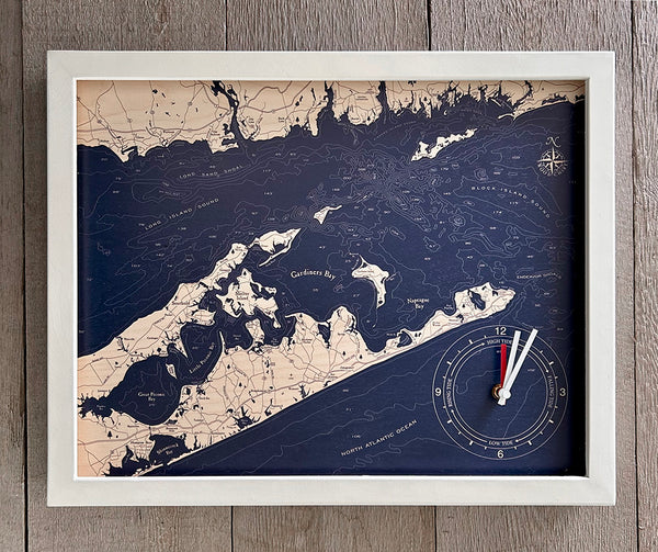 The Hamptons Framed Tide & Time Clock