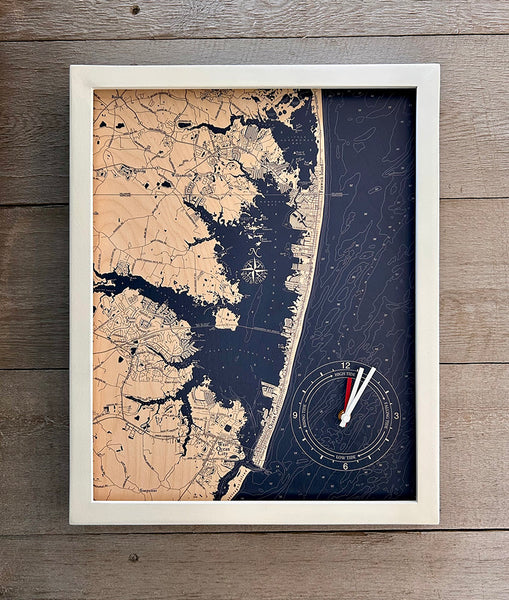 Ocean City, Maryland Framed Tide & Time Clock